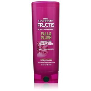 Garnier Fructis Full & Plush Fortifying Conditioner for Fine Flat Hair 12 oz NEW